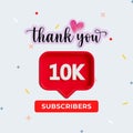 Grey Minimalist Thank You 10k Subscribers